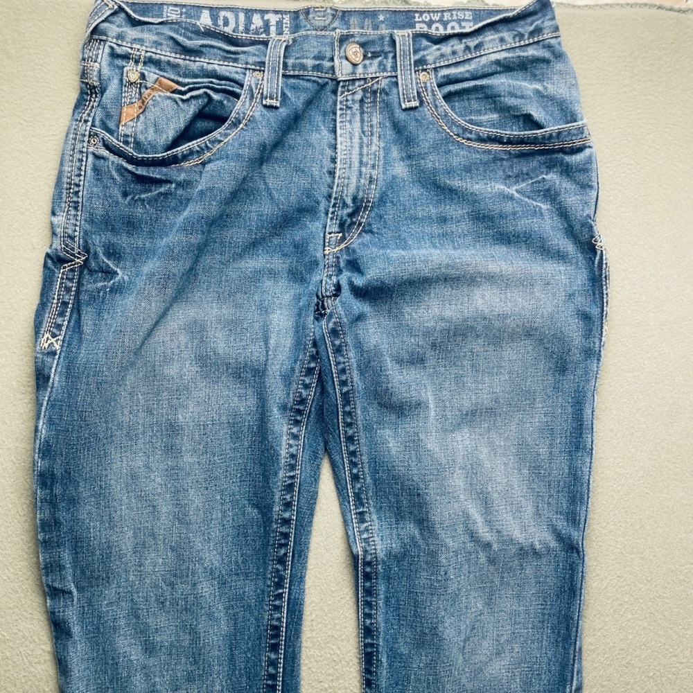 Ariat Men Jeans Cotton 32/34 M4 Low Rise Boot Cut Medium Wash Western 10012136 - Picture 3 of 12